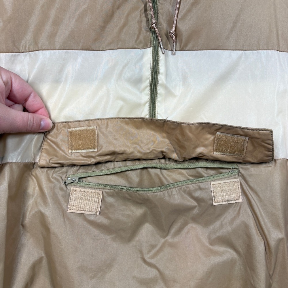Vintage TopSpin By RSVP Anorak Windbreaker Pullover Jacket Men L Tan USA‎ 80s - Picture 7 of 13